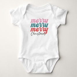 Body Para Bebê fonte multicolor de natal de natal de alegria de f