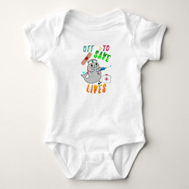 Body Para Bebê Fora Para Salvar Vidas (Frente)