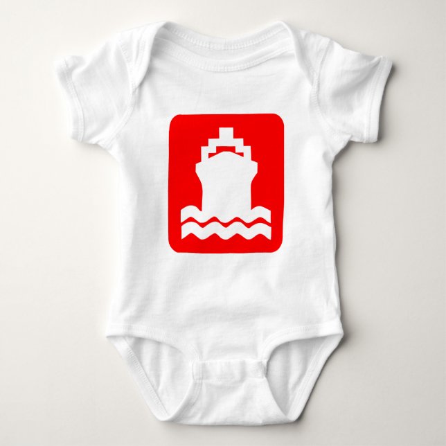 Body Para Bebê Forma de Entrega - Vermelho (Frente)