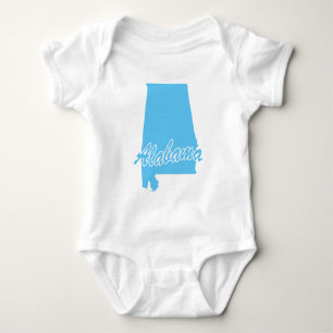 Body Para Bebê Forma do Estado do Alabama