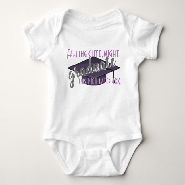 Body Para Bebê "Formando NICU roxo" onsie (Frente)