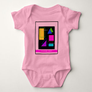 BODY PARA BEBÊ FORMAS GEOMÉTRICAS PADRÃO DE RETRO DE BÊS PADRÃO