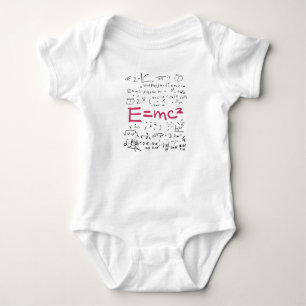Body Para Bebê Fórmulas de Física e Matemática EMC2