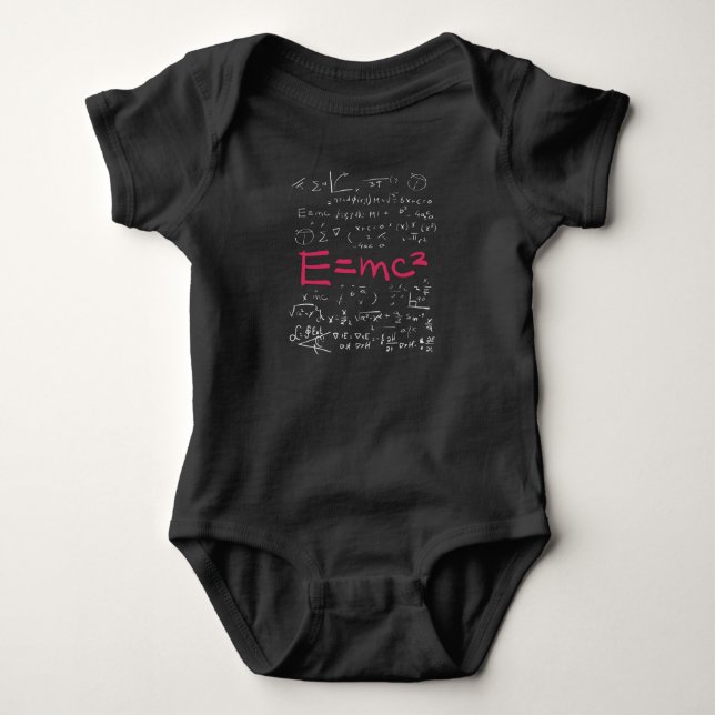 Body Para Bebê Fórmulas de Física e Matemática EMC2 (Frente)