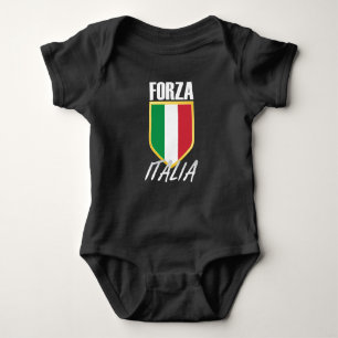 Body Para Bebê Forza Italia Flag Soccer