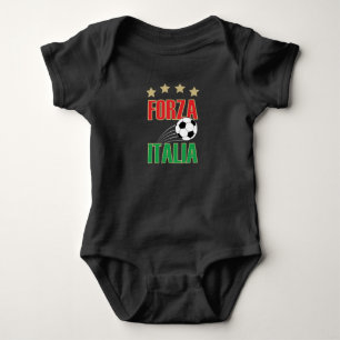 Body Para Bebê Forza Italia Itália Futebol