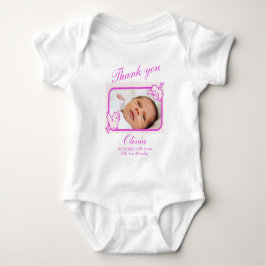 Body Para Bebê Foto de Anúncio de Nascimento Obrigado