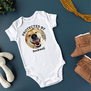 Body Para Bebê Foto de Pet Personalizada Protegida Por Cão