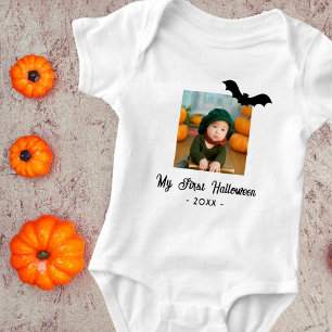 Body Para Bebê Foto do Meu Primeiro Bebê de Halloween
