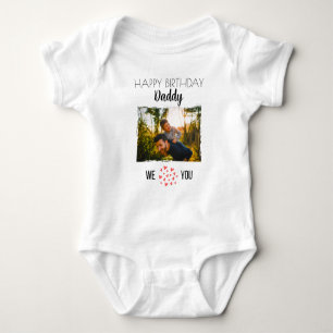 BODY PARA BEBÊ FOTO E TEXTO PERSONALIZADOS DO PAI DE ANIVERSÁRIO 