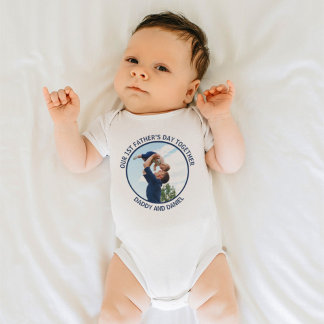 Body Para Bebê Foto e texto personalizados do primeiro pai feliz