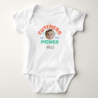 Body Para Bebê Foto & Nome Personalizados “A Doçura É Meu Poder”