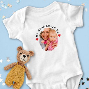 Body Para Bebê Foto Personalizada Minha Vó Me Ama Neto