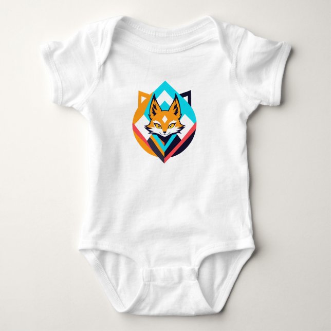 Body Para Bebê Fox Art minimalista (Frente)