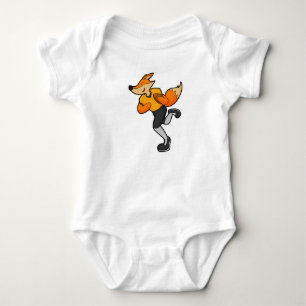 Body Para Bebê Fox como jogador de futebol