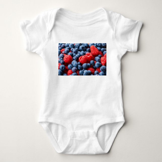 Body Para Bebê Framboesas e amoras-vivas (Frente)