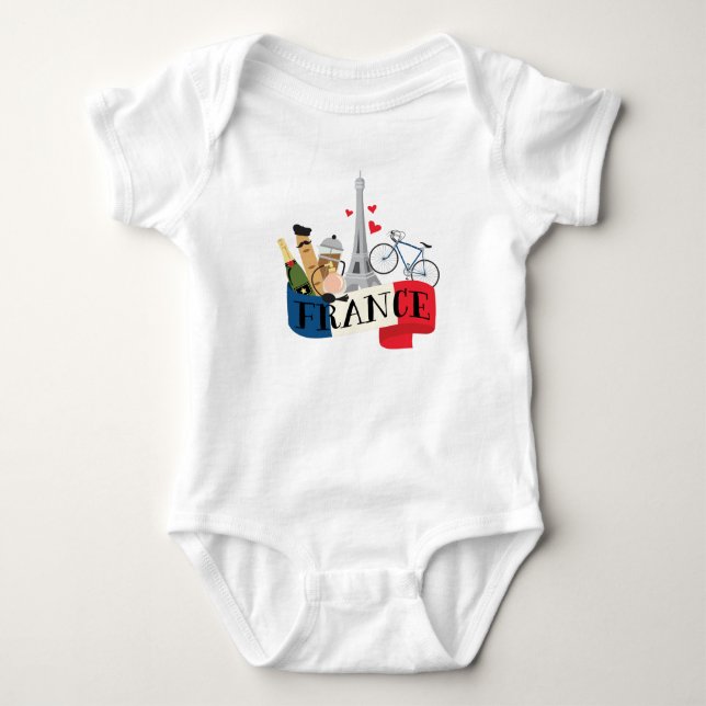 Body Para Bebê França (Frente)