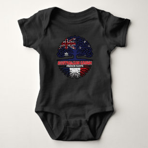 Body Para Bebê França França França Austrália Árvore Rota Bandeir