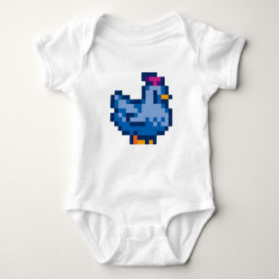 Body Para Bebê Frango Azul do Vale do Stardew