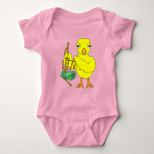Body Para Bebê Frango de Gaita de Foles