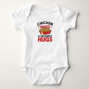Body Para Bebê Frangos De Frango E Abraços De Grammy Nuggers Engr