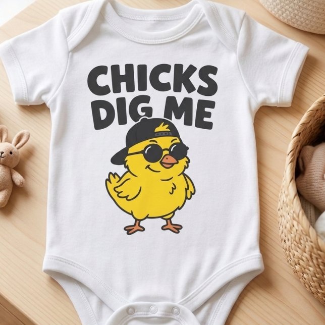 Body Para Bebê Frangos Me Acham Engraçado Frango de Páscoa Fofo (Criador carregado)