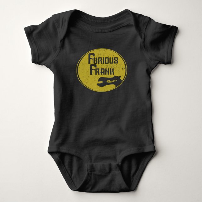 Body Para Bebê Frank Black furioso & amarelo (Frente)