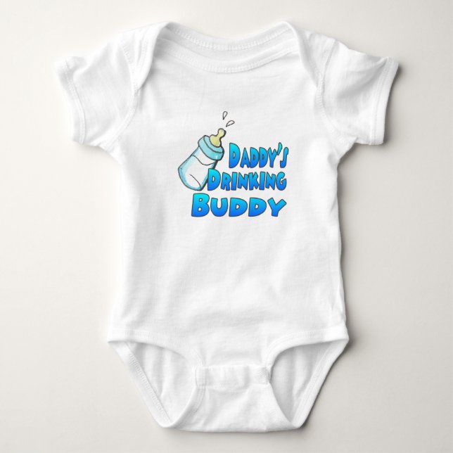 Body Para Bebê FRASCO DO BUDDY DO BEBENDO DO pai (Frente)