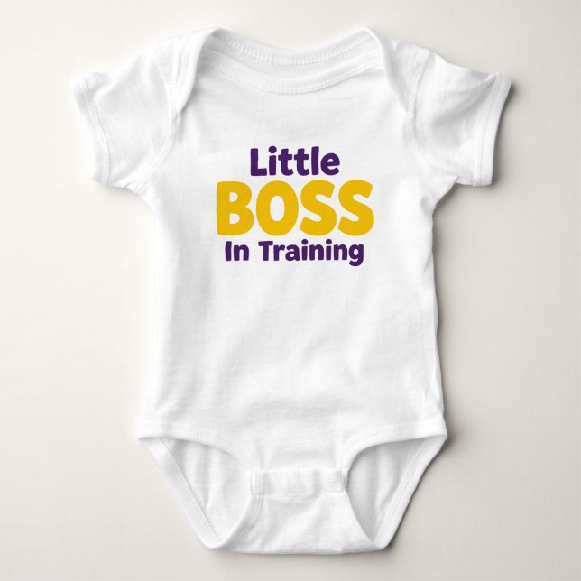 Body Para Bebê Frase Engraçada de Bebê Chefe Fofo (Frente)