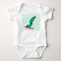 Freeride Snowboarder Em Traje Verde Verificado