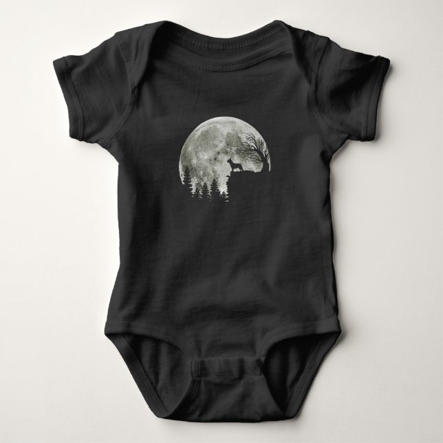 Body Para Bebê Frenchie no Halloween Da Lua De Montanha (Frente)