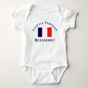 Body Para Bebê Frente Patriótica de Bebê Personalizável em Francê