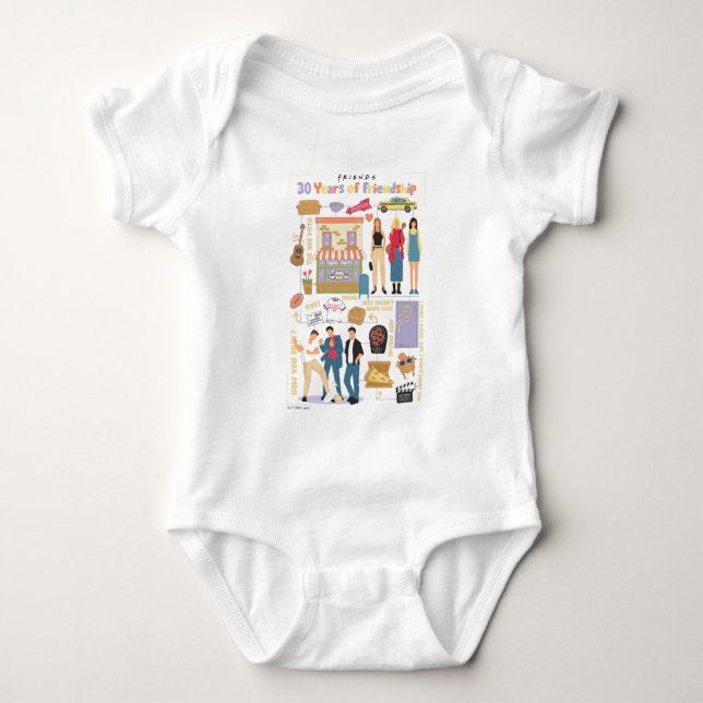Body Para Bebê FRIENDS™ | 30 Anos de Amizade (Frente)