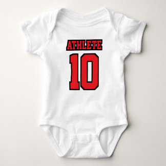Body Para Bebê Front WHITE RED BLACK BodyPROCESSO Jersey