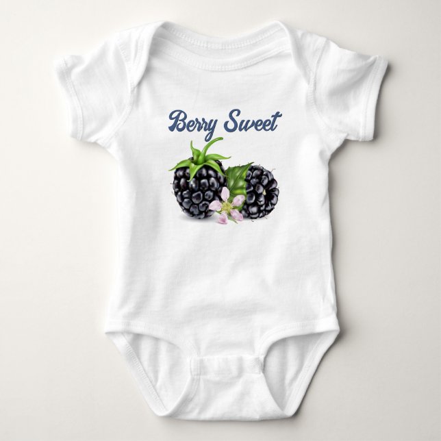 Body Para Bebê Fruta de Blackberry | Eu Sou Berry Sweet (Frente)