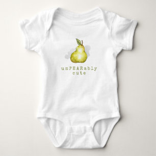 Body Para Bebê Fruta de pera-cor-de-rosa
