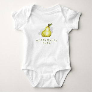 Body Para Bebê Fruta de pera-cor-de-rosa