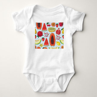 Body Para Bebê Fruta Exótica: Trendy Impressão Invisível.