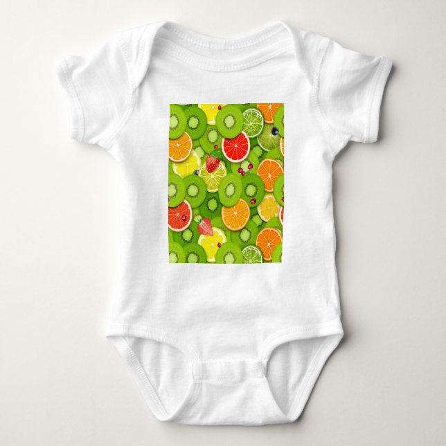 Body Para Bebê Frutas de Verão 2 (Frente)