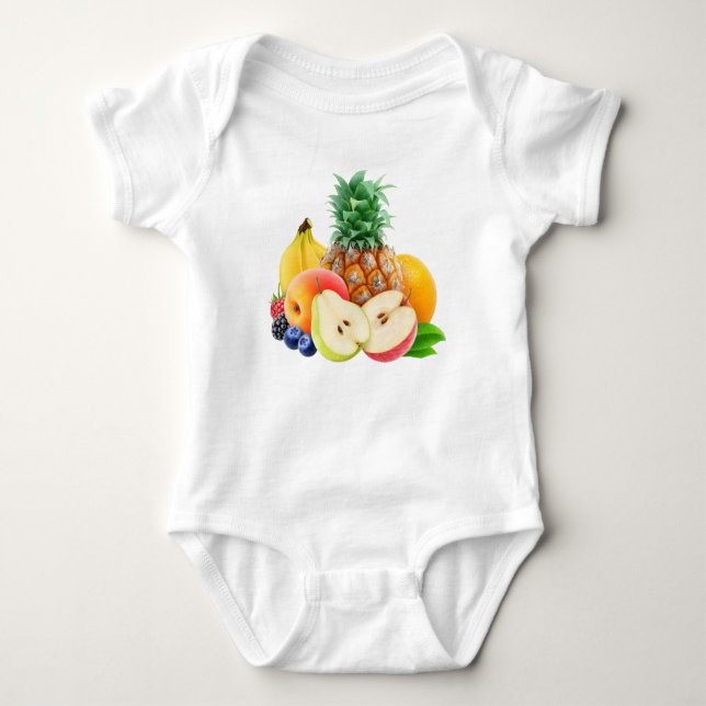 Body Para Bebê Frutas frescas (Frente)