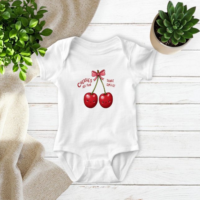 Body Para Bebê Fun Cherries Bodysuit for Kids - Adorable  (Criador carregado)