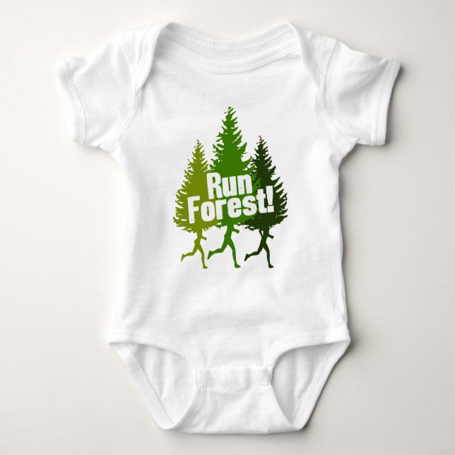 Body Para Bebê Funcione a floresta, proteja o Dia da Terra (Frente)