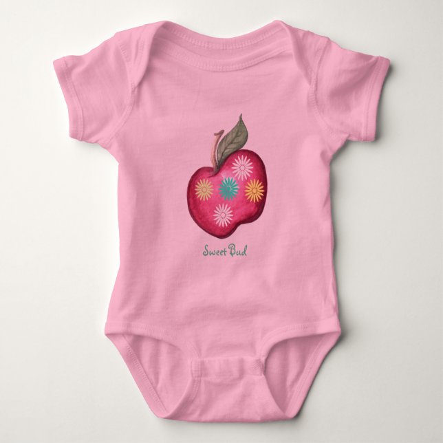Body Para Bebê Funky Apple Sweet Bud Creeper (Frente)