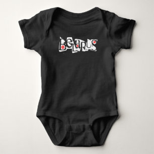 Body Para Bebê Funky Letters Belarus Б е а р у л с ь Bebê Bodyfit