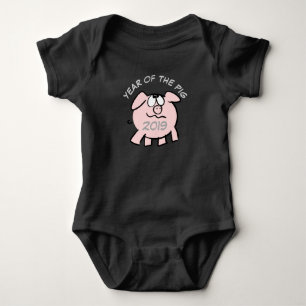 Body Para Bebê Funny 2 Cartoon Illustration Pig Pink 2019 Baby B