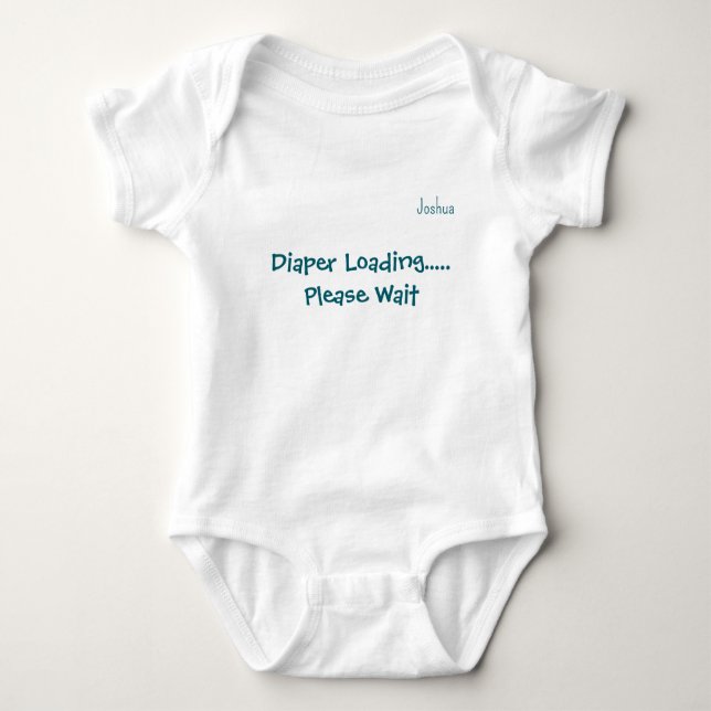 Body Para Bebê Funny Cute Personalized Custom Name Baby Bodysuit  (Frente)