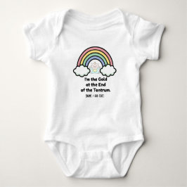 Body Para Bebê Funny "Gold at the End of the Tantrum" Rainbow