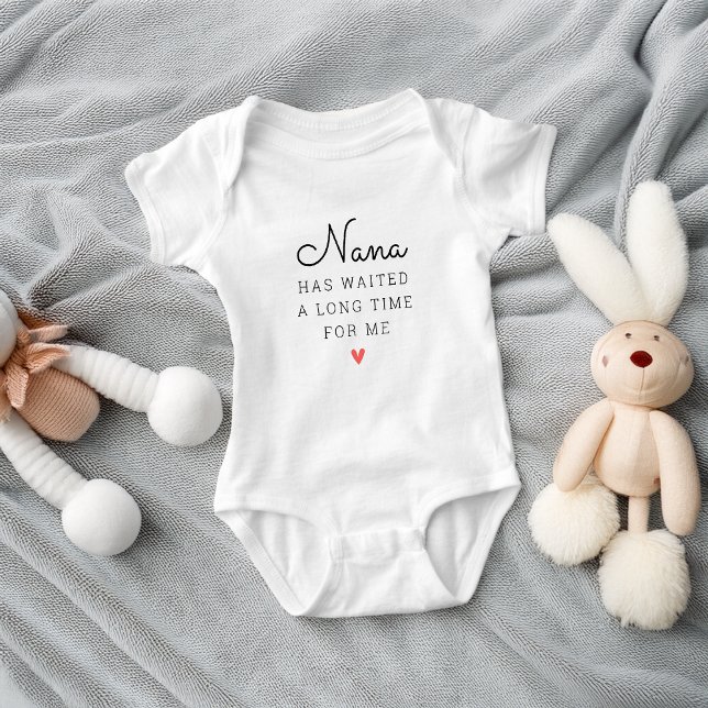 Body Para Bebê Funny Grandma Has Waited a Long Time (Funny Grandma Has Waited a Long Time Baby Bodysuit)