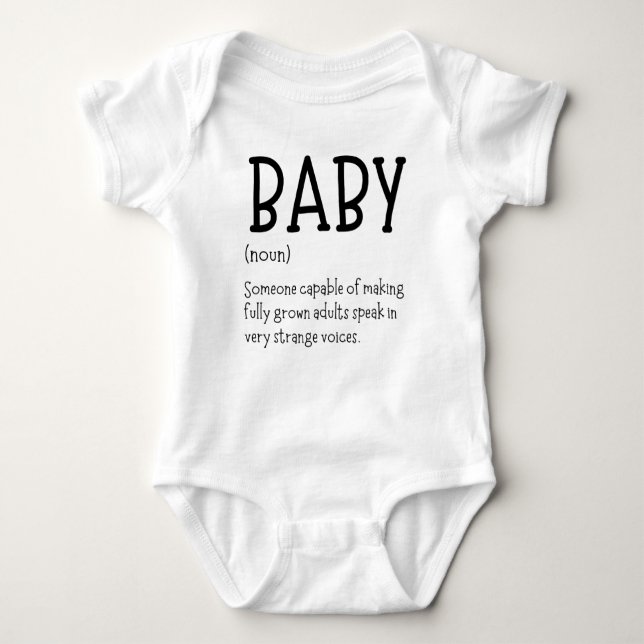 Body Para Bebê Funny Newborn Hilarious Baby Defintion (Frente)