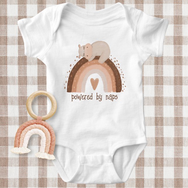 Body Para Bebê Funny Powered by Naps Saindo Hippo (Criador carregado)